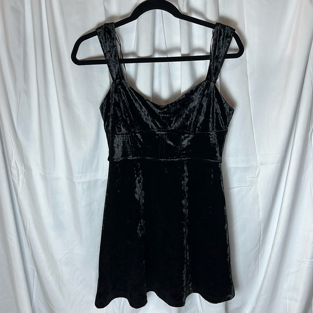 Lush Black Velvet Dress